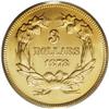 Image 2 : 1878 $3 MS64 PCGS. Mint records show that the coiner d