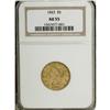 Image 1 : 1843 $5 AU55 NGC. Rich apricot-gold patination imbued