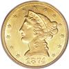 Image 1 : 1874-CC $5 AU58 PCGS. Gold experts Jeff Garrett and Ro