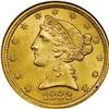 Image 1 : 1882-CC $5 MS62 NGC. Satin honey-gold luster is presen