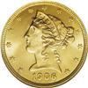 Image 1 : 1906 $5 MS65 NGC. A common date five Lib that is occas
