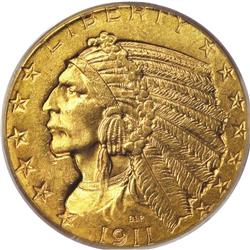 1911 $5 MS64 PCGS. This fortunate survivor from a plen