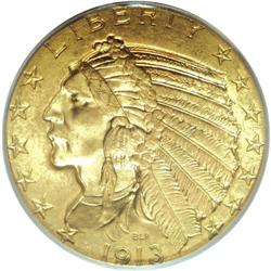 1913 $5 MS64 PCGS. An obtainable issue with good produ