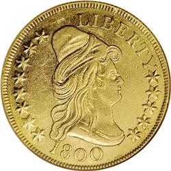 1800 $10 AU53 NGC. Breen-6842, Taraszka-23, BD-1, High