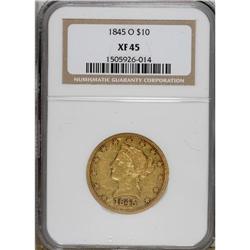 1845-O $10 XF45 NGC. Breen-6869. The 84 in the date is