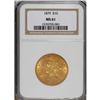 Image 1 : 1879 $10 MS61 NGC. A sharply impressed pumpkin-gold pi