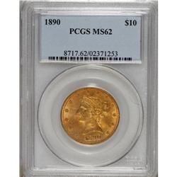 1890 $10 MS62 PCGS. Though the 1890 eagle is considere