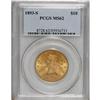 Image 1 : 1893-S $10 MS62 PCGS. Glowing luster exudes from peach