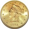 Image 1 : 1894 $10 MS65 NGC. A subtly lustrous yellow-orange rep