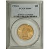 1901-S $10 MS64 PCGS. Lime and peach patina aids the e