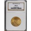 1908 $10 Motto MS62 NGC. This charming yellow-gold Ind