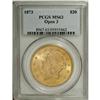 Image 3 : 1873 $20 Open 3 MS63 PCGS. Likely the most common of t