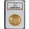 Image 3 : 1874 $20 MS62 NGC. The vast majority of 1874 double ea