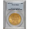 Image 3 : 1875-CC $20 MS62 PCGS. An abundant issue in lower grad