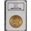 Image 1 : 1876-S $20 MS61 NGC. Bright, golden-orange surfaces an