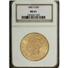 Image 1 : 1882-S $20 MS61 NGC. A boldly impressed and fully lust