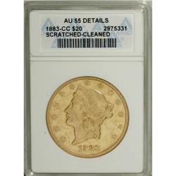 1883-CC $20 --Scratched, Cleaned--ANACS. AU55 Details.