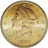 Image 1 : 1883-S $20 MS63 PCGS. Many of the S-mint Type Three Li