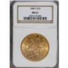 Image 1 : 1884-S $20 MS61 NGC. This lustrous and firmly impresse