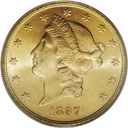 1897-S $20 MS64 PCGS. Here is another condition rarity