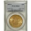 Image 1 : 1899-S $20 MS63 PCGS. A sharply struck and highly lust