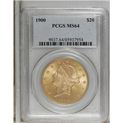 1900 $20 MS64 PCGS. Another example among the ranks of
