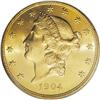 Image 1 : 1904 $20 MS65 PCGS. Potent luster and exceptional eye