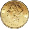 1907-D $20 MS64 PCGS. A beautiful yellow-gold near-Gem