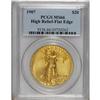 Image 3 : 1907 $20 High Relief, Flat Rim MS66 PCGS. It seems tha