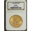 Image 3 : 1908 $20 Motto MS64 NGC. The motto IN GOD WE TRUST was