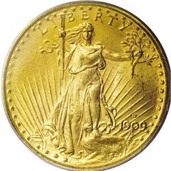 1909-D $20 MS65 PCGS. The 1909-D is another low-mintag