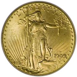 1909-D $20 MS65 PCGS. Ex: Brahin. The mintage of 52,50
