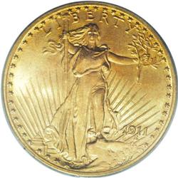 1911 $20 MS65 PCGS. Even though almost 200,000 pieces