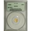1859 25C Liberty Round 25 Cents, BG-801, R.3, MS65 PCG