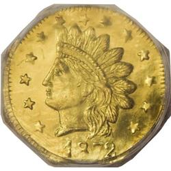 1872/1 50C Indian Octagonal 50 Cents, BG-937, High R.4