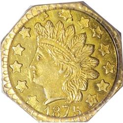 1875 50C Indian Octagonal 50 Cents, BG-947, High R.7,