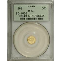 1869 50C Liberty Round 50 Cents, BG-1020, Low R.4, MS6