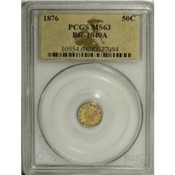 1876 50C Liberty Round 50 Cents, High R.6, BG-1039A, M