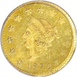1876 50C Liberty Round 50 Cents, BG-1040, High R.5, MS