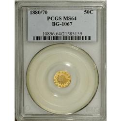 1880/70 50C Indian Round 50 Cents, BG-1067, Low R.4, M