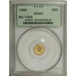 1880 50C Indian Round 50 Cents, BG-1068, High R.5, MS6