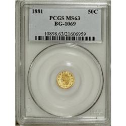 1881 50C Indian Round 50 Cents, BG-1069, High R.4, MS6