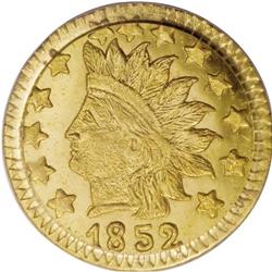 1852 50C Indian Round 50 Cents, BG-1075, R.7, MS65 PCG