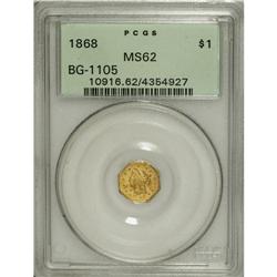 1868 $1 Liberty Octagonal 1 Dollar, BG-1105, High R.4,