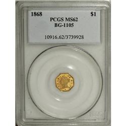 1868 $1 Liberty Octagonal 1 Dollar, BG-1105, High R.4,