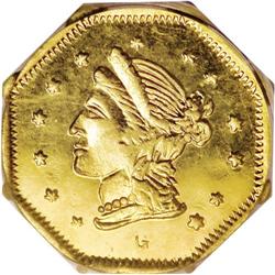 1869 $1 Liberty Octagonal 1 Dollar, BG-1106, High R.4,