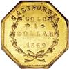 Image 2 : 1869 $1 Liberty Octagonal 1 Dollar, BG-1106, High R.4,
