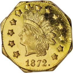 1872 $1 Indian Octagonal 1 Dollar, BG-1120, Low R.5, M