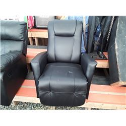 0B --Black Leather  Reclining Chair