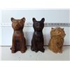Image 1 : 273 - 3 Carvings of Cats